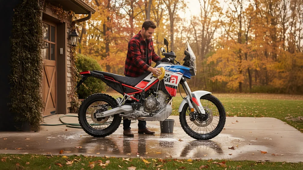 Motosikletinize Şimdilik Veda Etmeden Önce, Onu Yıkayın